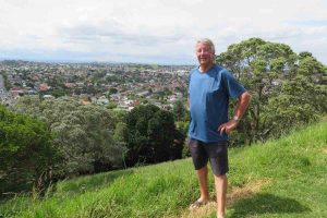 Terry Maddaford at the top of Mt Albert in 2017