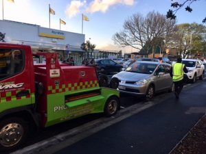 Tow truck at Mt Albert village